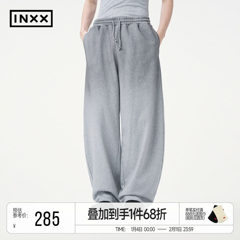 INXX渐变喷色休闲卫裤男小众设计感美式宽松香蕉阔腿裤