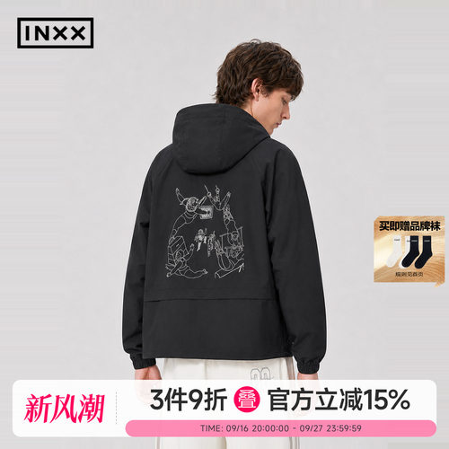INXX艺术家联名印花连帽夹克