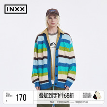 INXX Standby 慵懒风复古条纹毛衣男宽松休闲针织开衫外套女