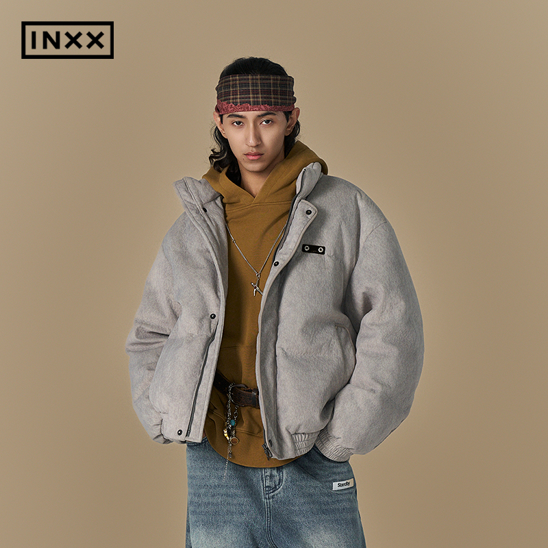 【INXX】潮牌麂皮短款羽绒服宽松休闲立领外套男女同款XRF4156190