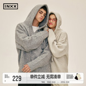 套头男女生oversize连帽衫 INXXStandby明星同款 慵懒风毛衣针织衫