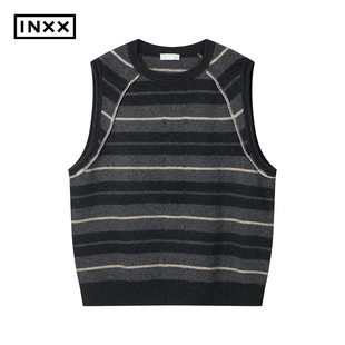 INXX备壳线包边套头针织衫 XWF3061101 男女同款