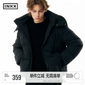 复古宽松休闲加厚外套 简约保暖连帽羽绒服男女同款 INXX APYD