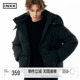 复古宽松休闲加厚外套 简约保暖连帽羽绒服男女同款 INXX APYD
