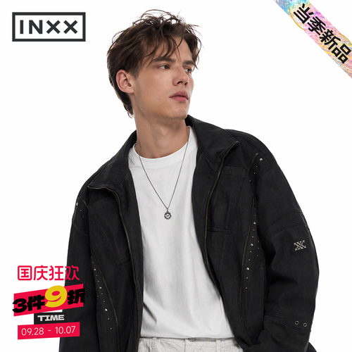 INXX暗黑风宽松牛仔外套新款