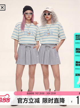 INXX时尚休闲2026夏季新款运动裙裤灰色女高腰防走光运动风短裙