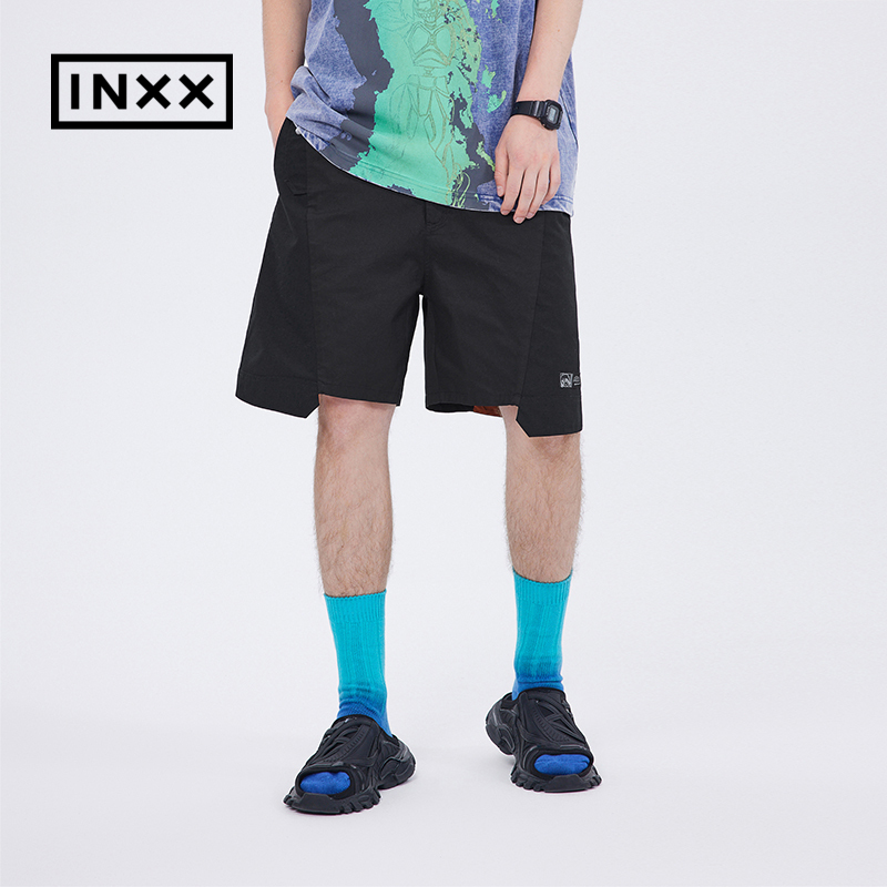 【INXX】Standby潮牌情侣同款短裤黑色运动卫衣宽松休闲五分裤