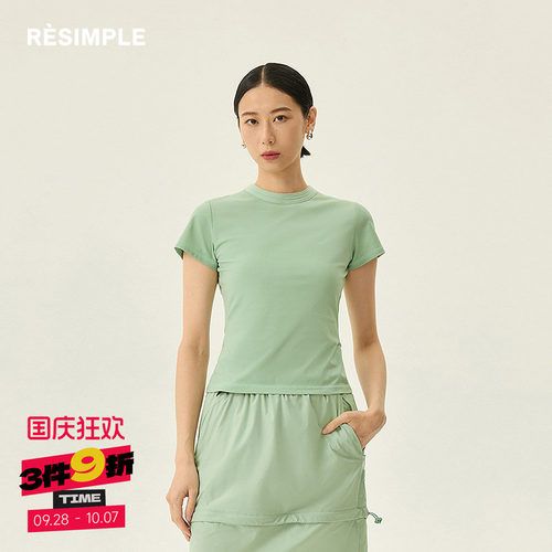 RESIMPLE简单点极简生活女装-短袖T恤-0670