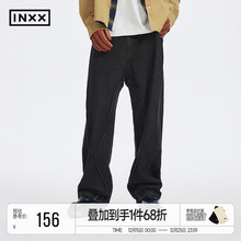 INXX Standby 不规则波浪形牛仔裤无性别潮流个性高街直筒裤