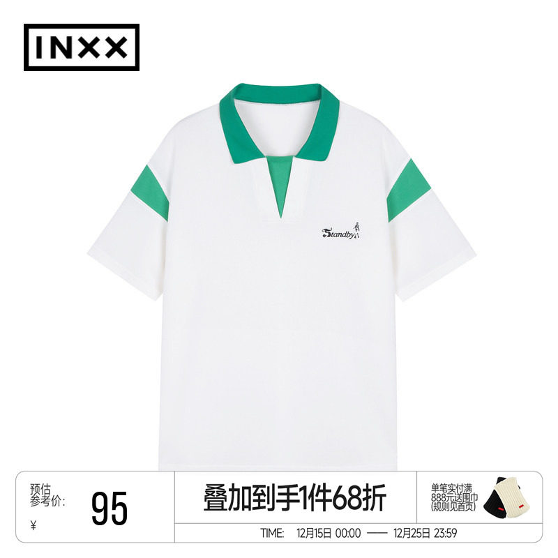 情侣短袖INXX美式复古Polo衫