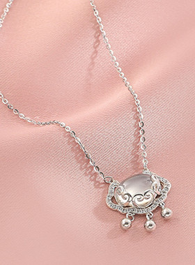 祥云项链纯银吊坠如意锁