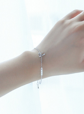 love手链纯银爱心吊坠情人节礼物