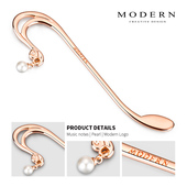 MODERN创意金属阅读书签小清新音符可爱珍珠书签送同学老师可定制