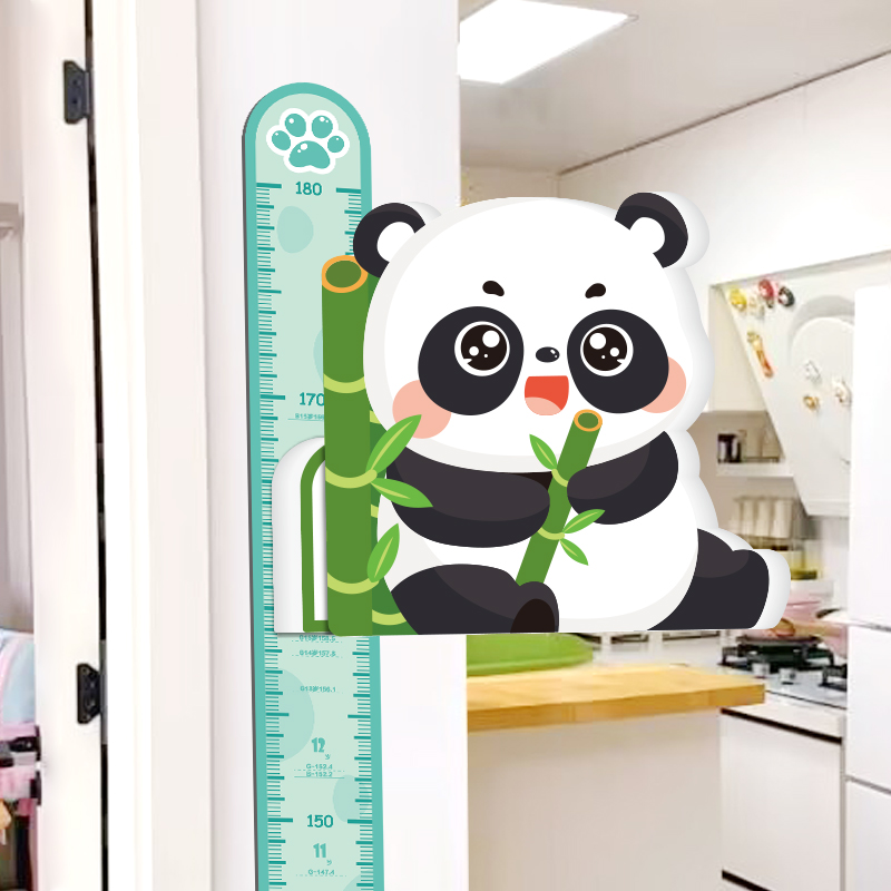 儿童身高墙贴3d立体宝宝量身高贴纸磁性测量仪尺神器磁吸升高墙纸