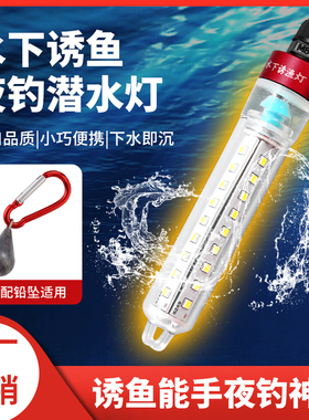 钓鱼灯LED强光水下诱鱼灯防水超亮集鱼灯船钓灯筏钓灯夜钓灯渔具