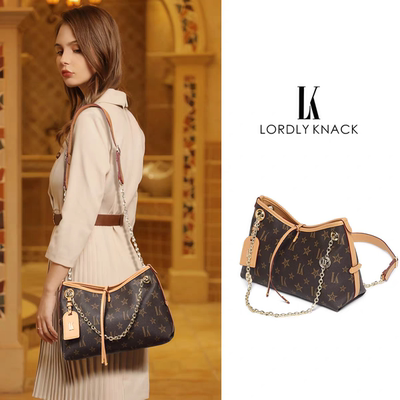 品牌轻奢品质女包包2025新款真皮老花托特包百搭通勤单肩斜挎包潮