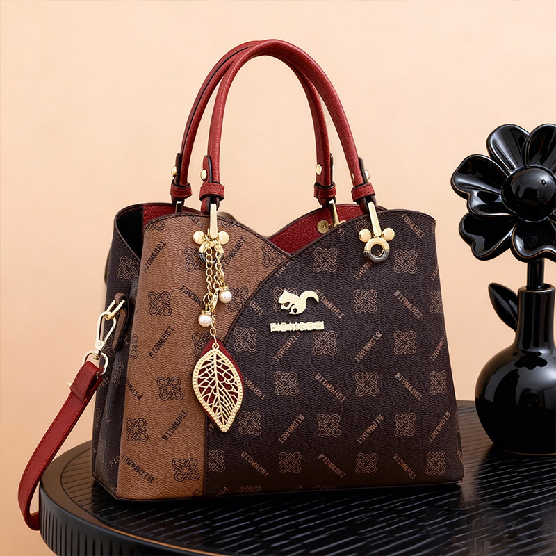 高级感包包女2025新款手提包大容量时尚印花单肩斜挎包单肩包皮质