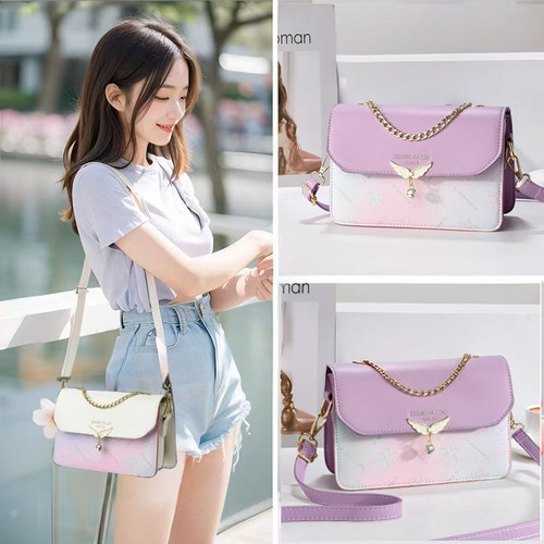 小包新款斜挎包拼色单肩包