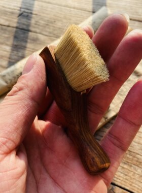 迷你万毛刷猪鬃鬃毛黄鬃刷文玩刷核桃金刚橄榄核包浆上色包浆通用