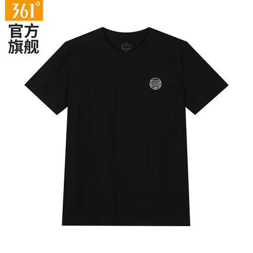 361男装运动T恤透气宽松休闲黑色