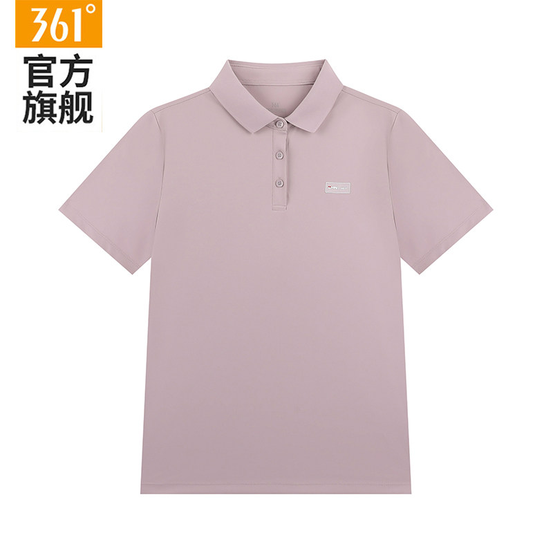 361运动T恤女2026夏季新款POLO衫宽松透气休闲上衣女士翻领短T恤