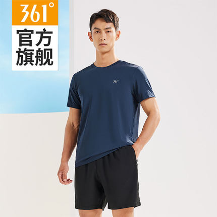 361度运动t恤男2026新款速干上衣夏季宽松跑步服男士圆领透气短袖