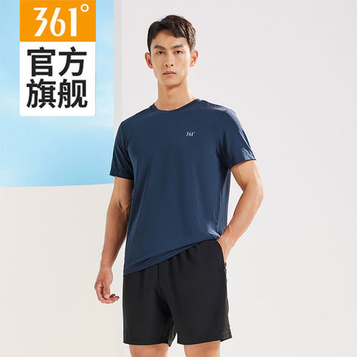 361度短袖上衣休闲健身服男