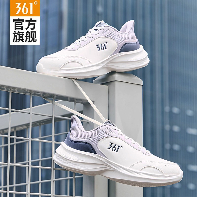 361运动鞋女鞋皮面轻便跑步鞋