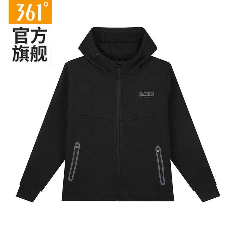 361运动外套男款2026夏季新款宽松连帽卫衣轻便透气针织休闲上衣