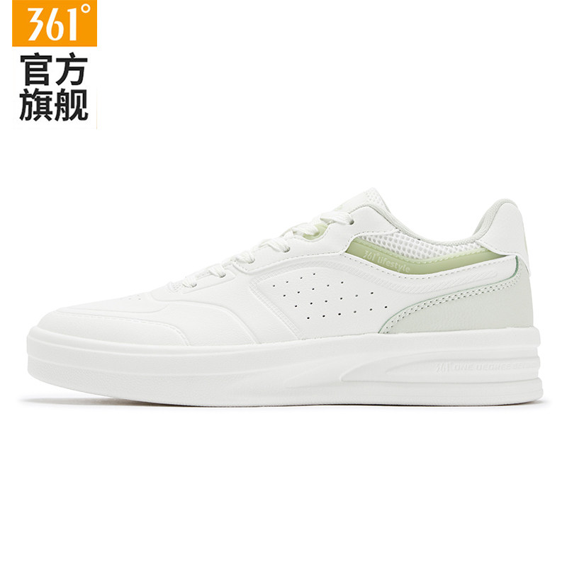 361运动鞋女鞋2026夏季新款皮面防水休闲鞋轻便百搭小白鞋板鞋女