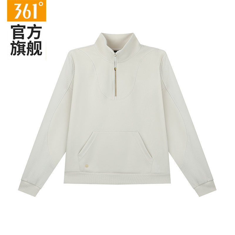 361运动卫衣女士2026春夏新款短款套头衫女款立领半开襟休闲上衣