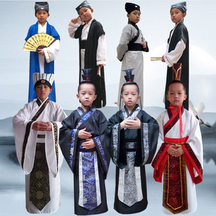 儿童古装传统汉服学生舞台课本话剧商鞅变法服装大臣表演出衣服饰