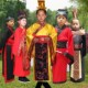 儿童古装 汉服管鲍之交鲍叔牙管仲课本话剧表演服古代大臣皇帝秦王