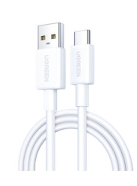 绿联甄选45641-type-c数据线U-C1米3A18W快充线白色兼容15系列USB数据线L302