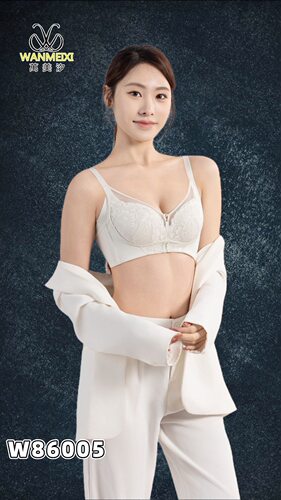 万美汐86005新款中厚杯无痕内衣小胸聚拢上托收副乳无钢圈文胸罩