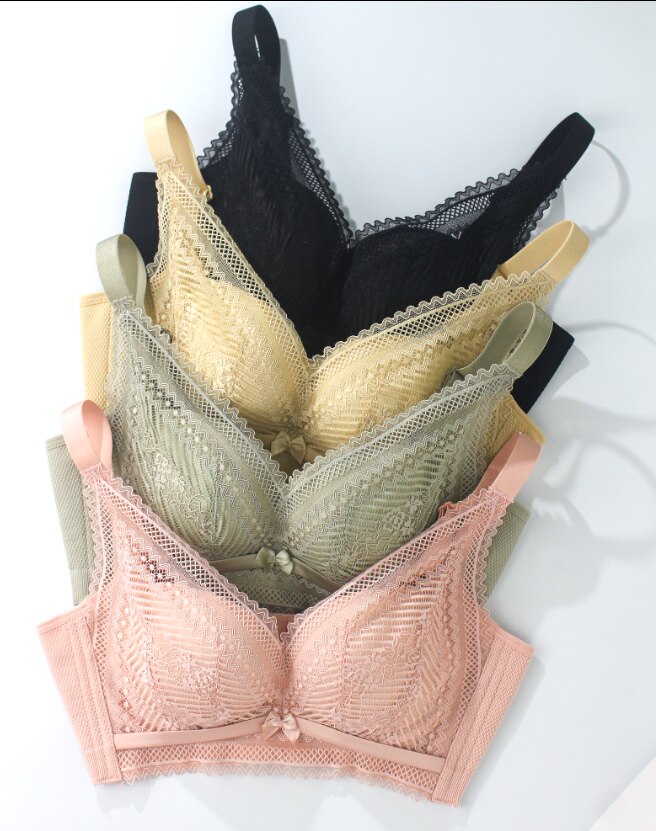 内衣万美汐新品3028中厚轻乳棉调整型聚拢无钢圈无感抗菌文胸图片