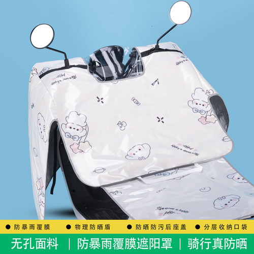 电动车防暴雨全包后座中控雨罩