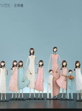 TOOARTS姐妹 母女 母子工艺品摆件创意家居摆件装饰工艺品
