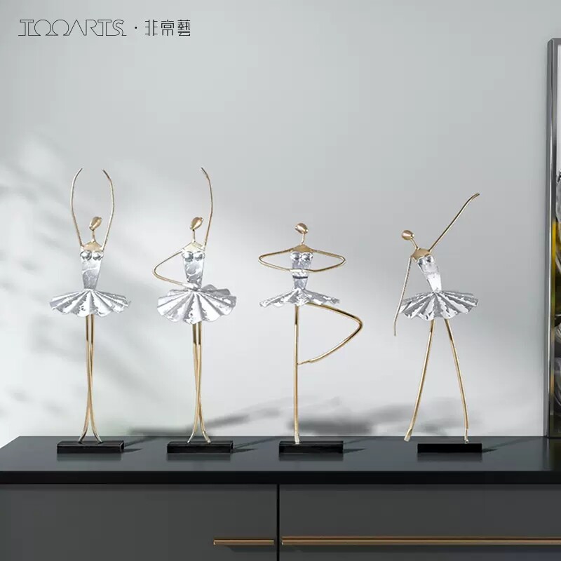 TOOARTS吹萨克斯拉女牛仔乐队芭蕾舞摆件工艺品摆件创意家居摆件
