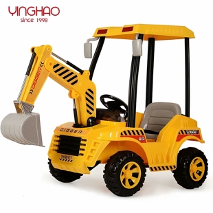 儿童电动挖掘机遥控挖机可坐人铲车推土机广场大号工程车玩具童车