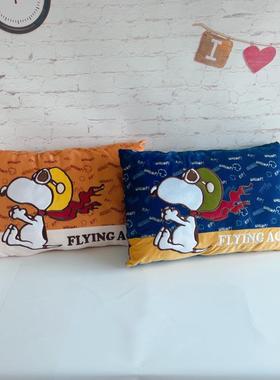 特 岛国订单   Snoopy 飞行员 蓝色  刺绣 单人枕头 靠垫
