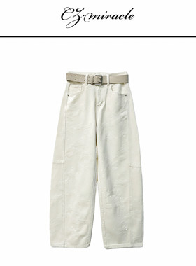 【回头率】“进口提花工艺”/海岛棉/弯刀裤牛仔裤JZ-4022C