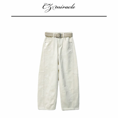 【回头率】“进口提花工艺”/海岛棉/弯刀裤牛仔裤JZ-4022C