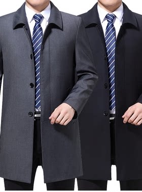 春秋男士风衣中长款中