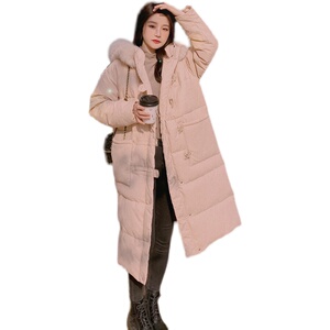 【更新买家秀】长款韩系温柔牛角扣棉服女011-941-p195-k278图片
