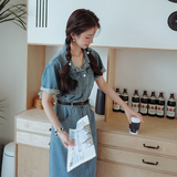 【618主推现货】上了就卖牛仔连衣裙送腰带2292-p125-k178，女装连衣裙，Mushroom