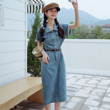【现货数据好】牛仔短袖连衣裙送腰带2292-p125-k178，女装连衣裙，Mushroom