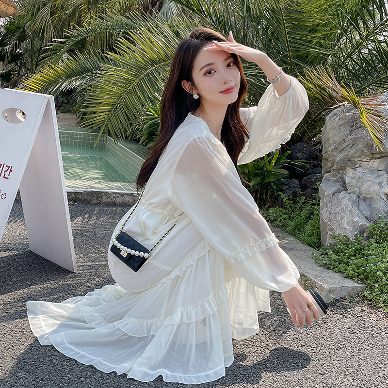 [新款]設(shè)計(jì)感V領(lǐng)長(zhǎng)款連衣裙 2280p125 k178圖片