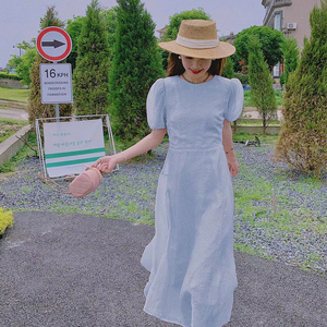 【618主推】泡泡袖茶歇裙仙女连衣裙280-2242-P115K168图片