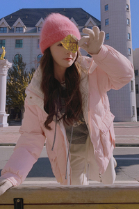 【新款 主推】款 奶fufu撞色羽绒服 2262 p255 k378图片